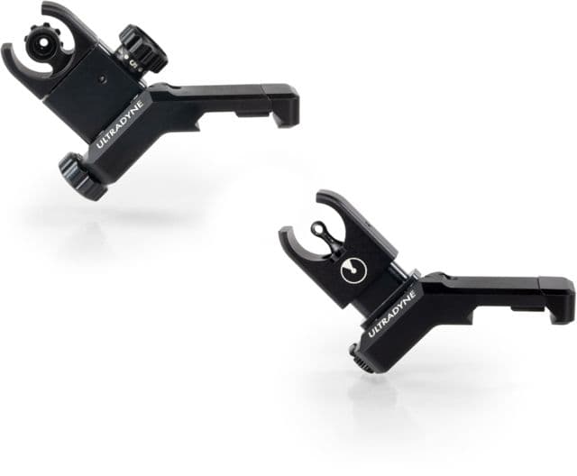 Ultradyne C4 Offset Flip-Up Front/Rear Sight Set Right Hand Black