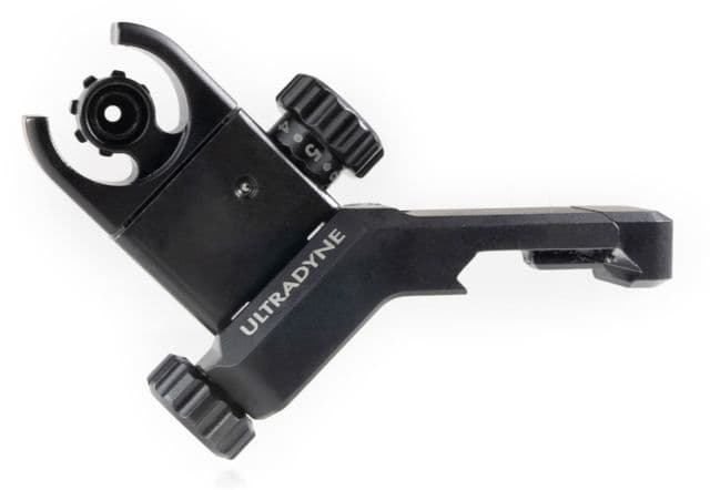 Ultradyne C4 Offset Flip-Up Rear Sight Picatinny Mount Right Hand Black