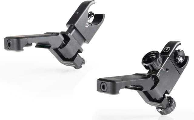 Ultradyne C4 Offset Folding Front And Rear Sight Rh Udblack Combo 308/7.62 Black