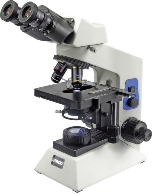 UNICO Phase Contrast Binocular Microscope w/ 10x-20x-40x-100x Plan Phase Objectives & 10x/40x Phase Annulus & 20x/100x Phase Annulus