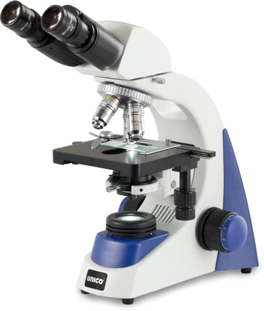 UNICO LED Illuminated Binocular Infinity 4X 10X 40x100XR Plan Achromat MECH. Abbe NA 1.25