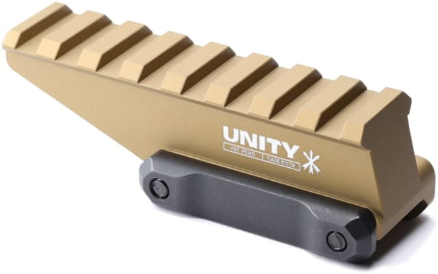 Unity Tactical Fast Absolute Riser Elevates Absolute Cowitness to 2.26in Optical Height Direct to Picatinny Flat Dark Earth