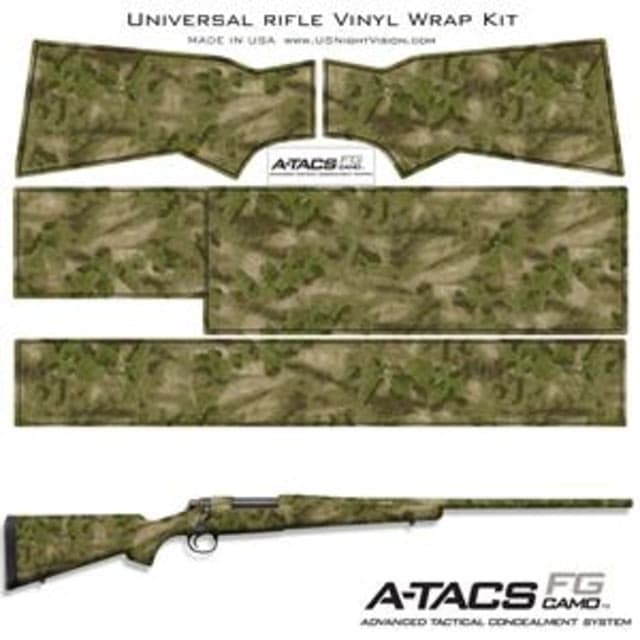 US Night Vision A-TACS Camo Pre-Cut Universal Rifle Skin Vinyl Wrap 20x30in A-TACS Camo FG