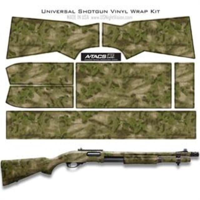 US Night Vision A-TACS Camo Pre-Cut Universal Shotgun Skin Vinyl Wrap 20x30in A-TACS Camo FG