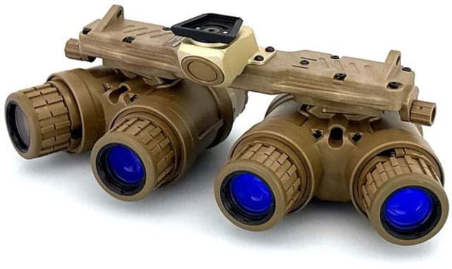 US Night Vision ARGUS Panoramic Night Vision Goggle - Gen III White Phosphor FDE 8x6x5in