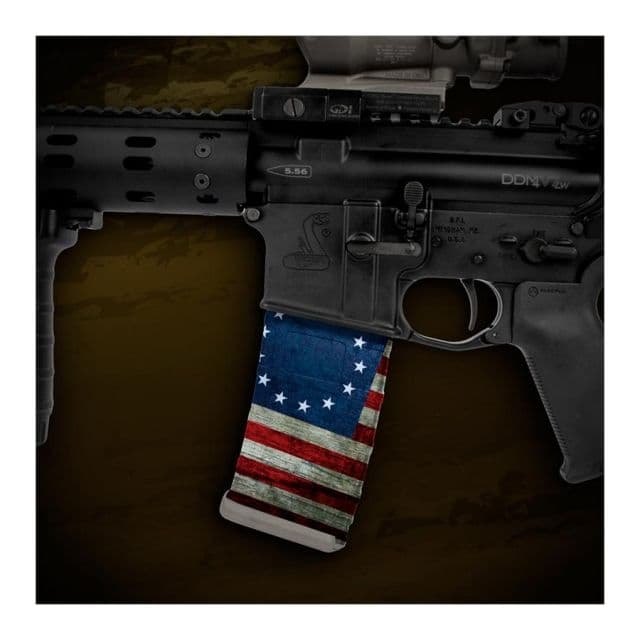 US Night Vision Mag Wraps Rapid Wraps AR Mag Flag Pattern Heritage US Flag