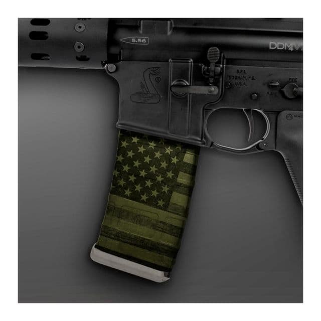 US Night Vision Mag Wraps Rapid Wraps AR Mag Flag Pattern Patriot US Flag OD Green