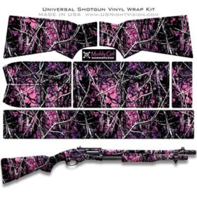 US Night Vision Moon Shine Camo Pre-Cut Universal Shotgun Skin Vinyl Wrap 20x30in Muddy Girl