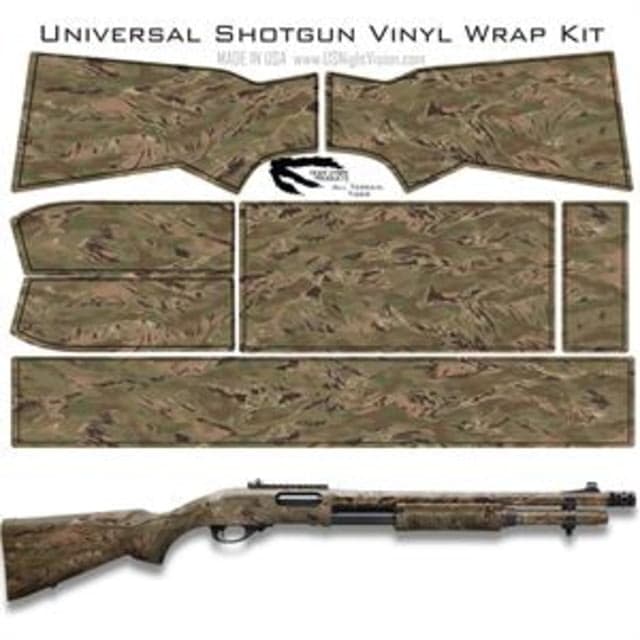 US Night Vision Tiger Stripe Camo Pre-Cut Universal Shotgun Skin Vinyl Wrap 20x30in All Terrain Tiger