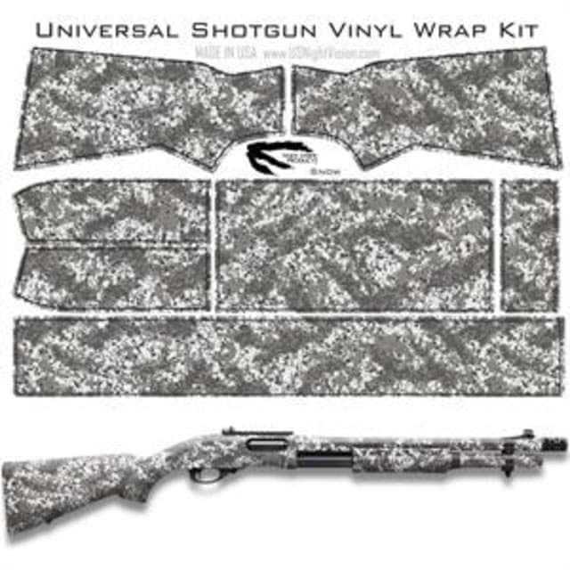 US Night Vision Tiger Stripe Camo Pre-Cut Universal Shotgun Skin Vinyl Wrap 20x30in Deep Woods Snow