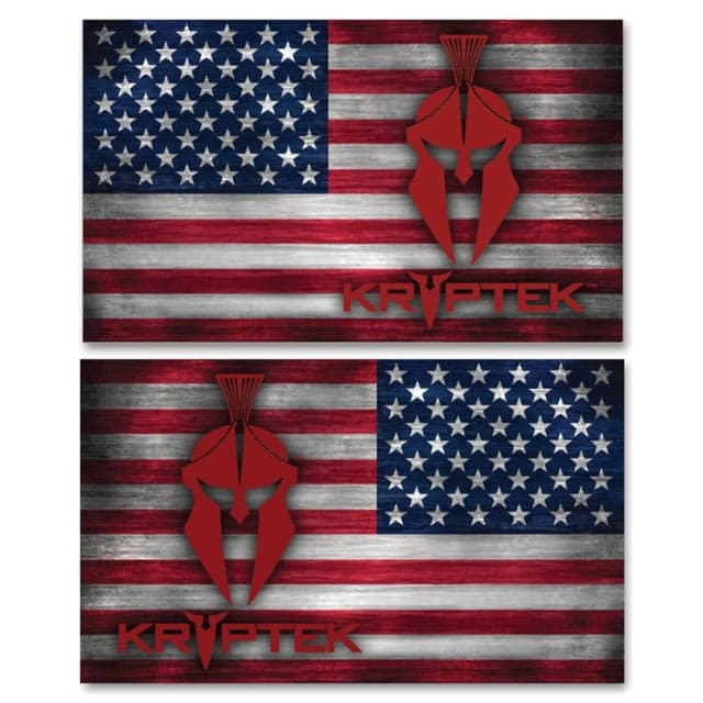 US Night Vision Vehicle Flag Wraps - Kryptek US Flag RedWhiteBlue - Set of Two - Stars Right and Stars Left