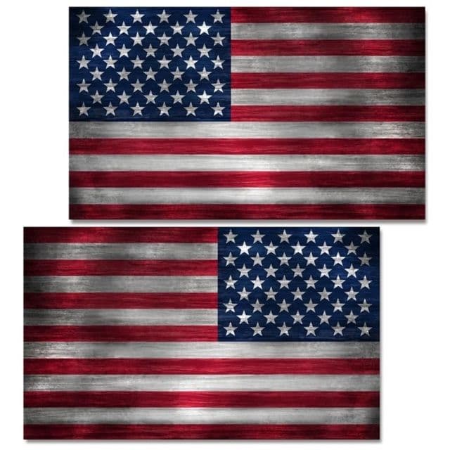 US Night Vision Vehicle Flag Wraps - US Flag RedWhiteBlue - Set of Two - Stars Right and Stars Left