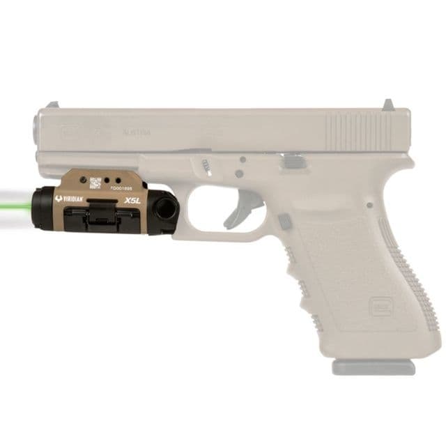 Viridian Weapon Technologies X5L Gen 3 LED Weapon Light Green Laser w/ Tactical Light Universal Mount Black