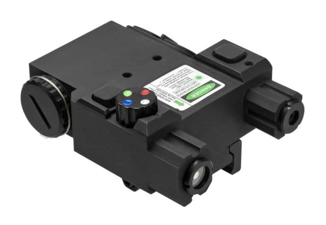 VISM QR Laser Designator Box w/ Green Laser Sight and 4 Color LED NAV Lights Black