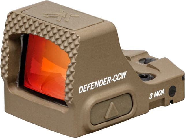 Vortex Defender-CCW 1x25mm Micro Reflex Red Dot Sight 3 MOA Tan