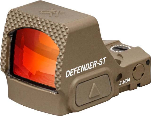 Vortex Defender-St 1x23mm Micro Reflex Red Dot Sight 3 Moa Tan