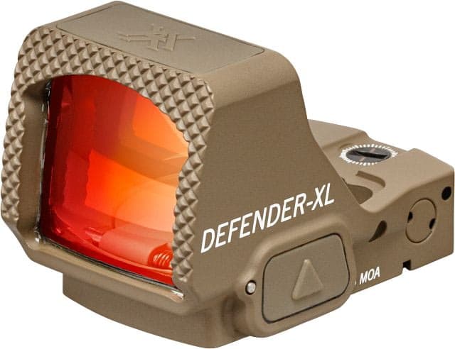 Vortex Defender-XL 1x25mm Micro Reflex Red Dot Sight 5 MOA Tan