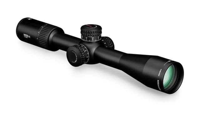 Vortex Viper PST Gen II 3-15x44mm Rifle Scope 30mm Tube First Focal Plane Black Hard Anodized Red EBR-7C MRAD Reticle Mil Rad Adjustment 14.3in 28.1oz