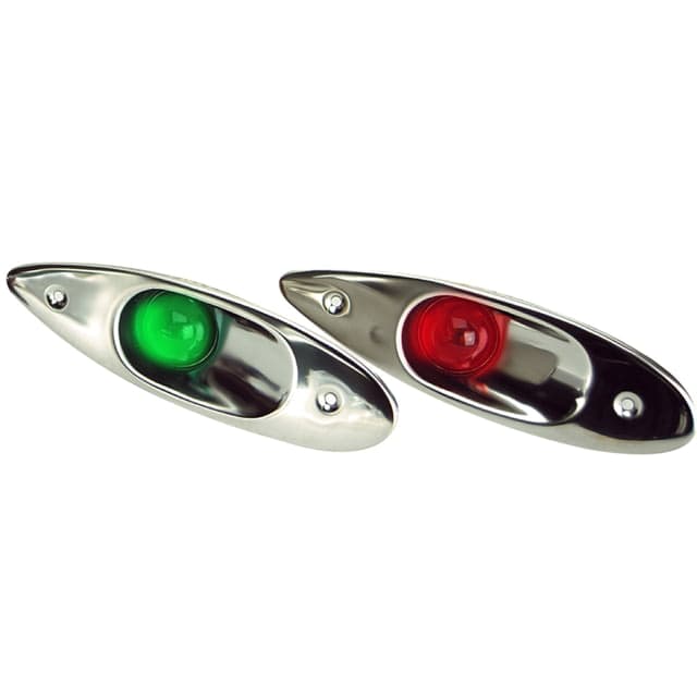 Whitecap Flush Mount LED Sidelights Pair 304 Stainless Steel