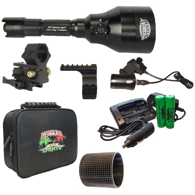 Wicked Hunting Lights A67iR 3-LED-In-1 Red Night Hunting Light Kit Black