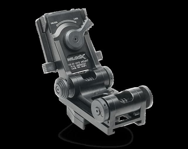 Wilcox G21 Night Vision Goggle Mount Three Hole Shroud/Lanyard/Cup Black