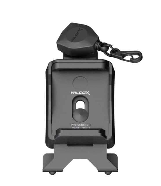 Wilcox One Hole Shroud w/ Lanyard for ACH/MICH Helmet Black NSN 5855-01-593-7049