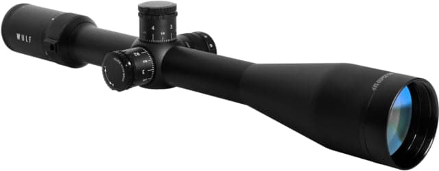 Wulf Optics Hurricane 6.5-25x50 Rifle Scope 30mm Tube Second Focal Plane Red/Blue Half Mildot Reticle Black