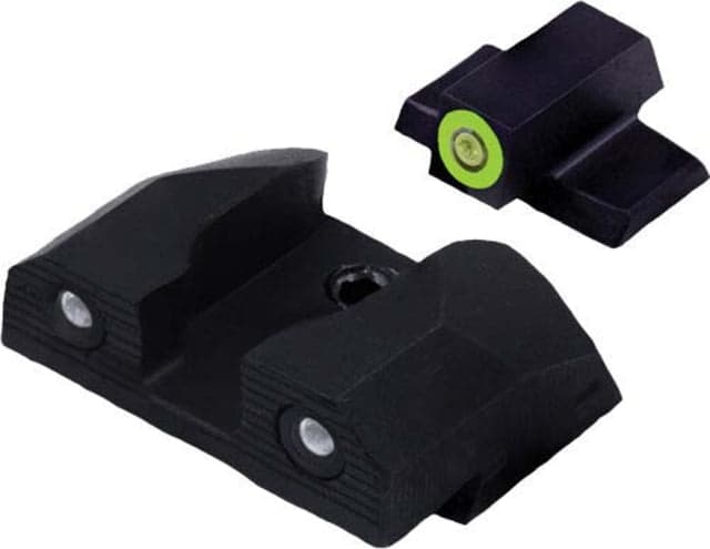 XS Sight Systems R3D 2.0 Square-Notch Tritium Pistol Night Sight S&W BodyGuard 2.0 Front/Rear Black Green Green