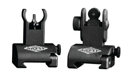 Yankee Hill Machine Quick Deploy Top Mounted Deployable Front and Rear Sight Black