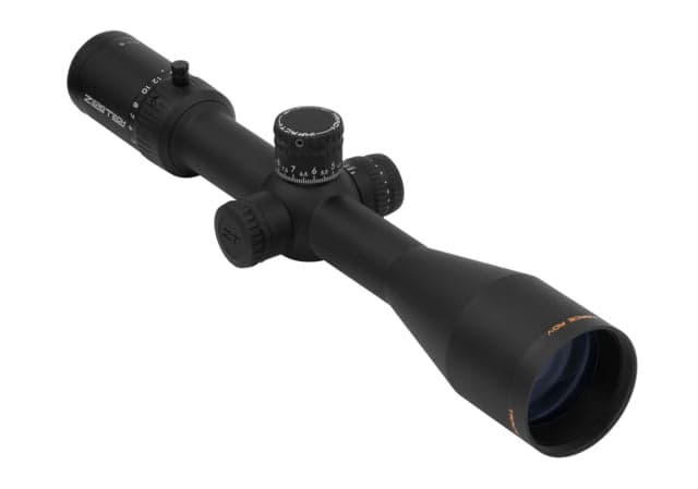 ZeroTech Optics Trace Advanced 0mm Rifle Scope 30mm Tube First Focal Plane Illuminated RMG-IR FFP Reticle MRAD Black