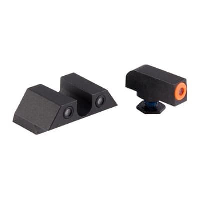 Perfect Dot Tritium Night Sights For GlockA(R) - Glock 42/43 Orange Front & Black U-Shaped Notch Rear