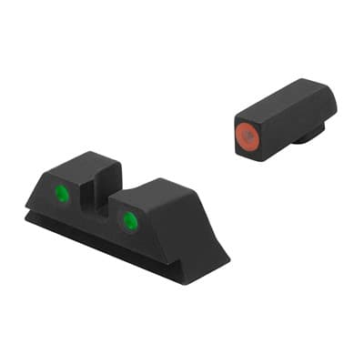 Hvs GlockA(R) Night Sight Sets - Hvs Set GlockA(R) 9/40/357, Orange Outline Front