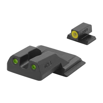 Hvs S&W M&P Shield Night Sight Sets - Hvs Set S&W M&P Shield, Yellow Outline Front