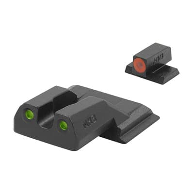 Hvs S&W M&P Shield Night Sight Sets - Hvs Set S&W M&P Shield, Orange Outline Front