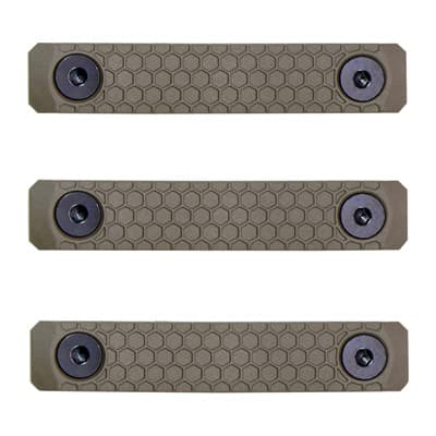 Slate Grip M-Lok Panels - Slate Grip M-Lok Panels 2-Slot Fde 3-Pack