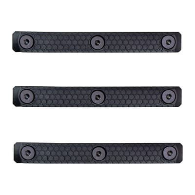 Slate Grip M-Lok Panels - Slate Grip M-Lok Panels 3-Slot Black 3-Pack