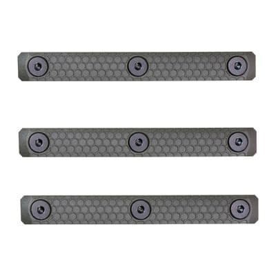 Slate Grip M-Lok Panels - Slate Grip M-Lok Panels 3-Slot Od Green 3-Pack