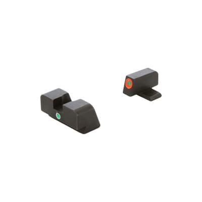 I-Dot Tritium Sight Set For Fn High Power(R) - I-Dot Sight Set Orange Outline For Fn High Power Black