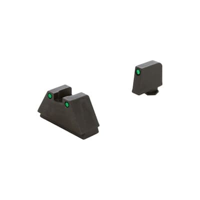 3xl Optic Compat Trit Sights For Glock(R) (Excludes 42,43,48) - 3xl Opt Comp 3dot Sights Trit/Blk Ol .365''''f/.451''''r For Glock