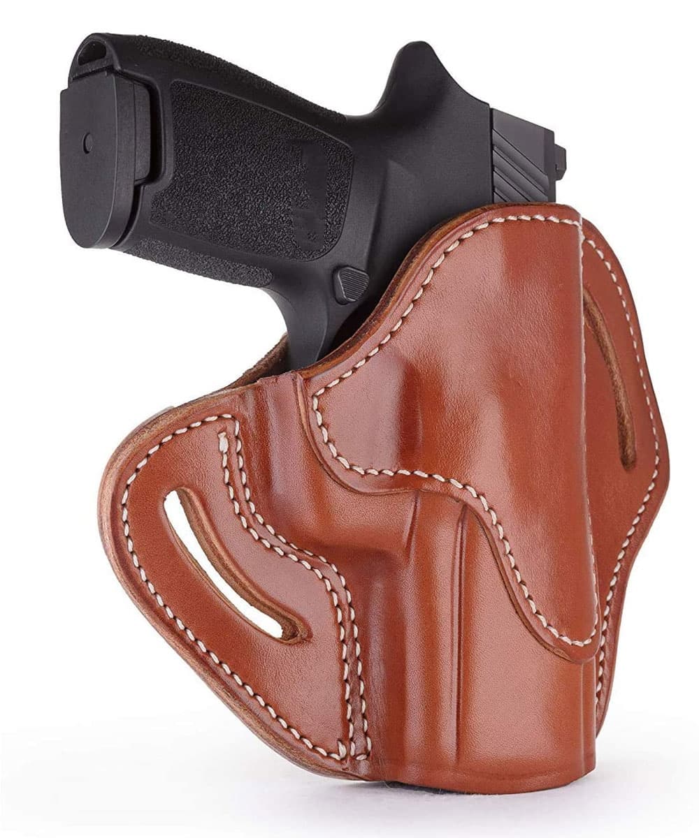 1791 Gunleather Optic Ready RH OWB Holster Compact Classic, Brown - OR-BH2.4S-CBR-R