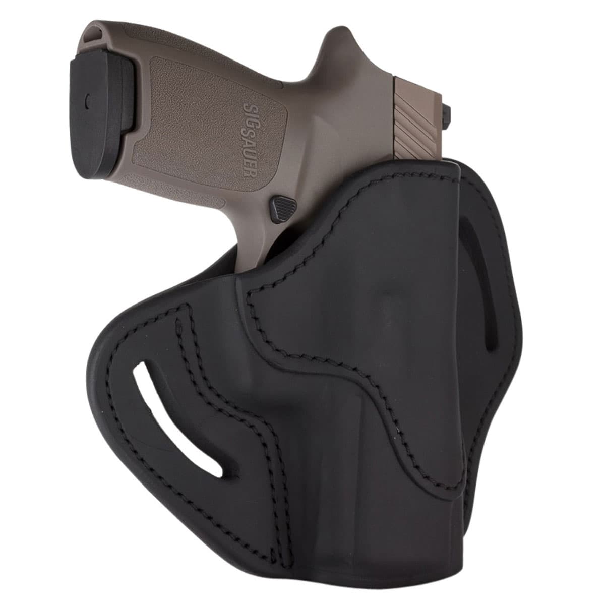 1791 Gunleather Optic Ready RH OWB Open Top Holster Size 2.4S, Black - OR-BH2.4S-SBL-R