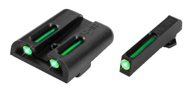 TruGlo TFO Tritium/Fiber Optic Low Set Sights for Glock, Green/Green - TG131GT1