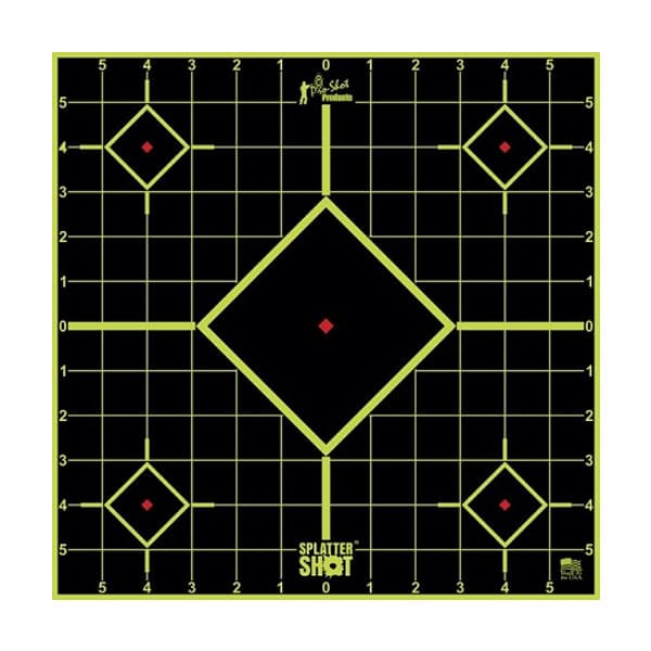 Pro-Shot 12" Splatter Shot Green Sight Peel and Stick Target, 5-Pack - 12SI-GREEN-5