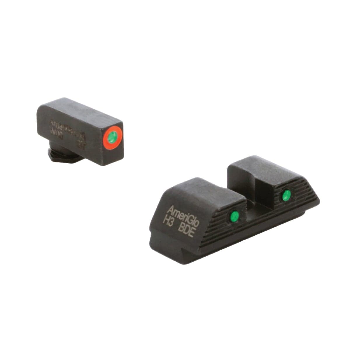 Ameriglo Trooper Night Sight Set - Front/Rear Green Illuminated Sights for Optimal Low-Light Targeting - WA-816