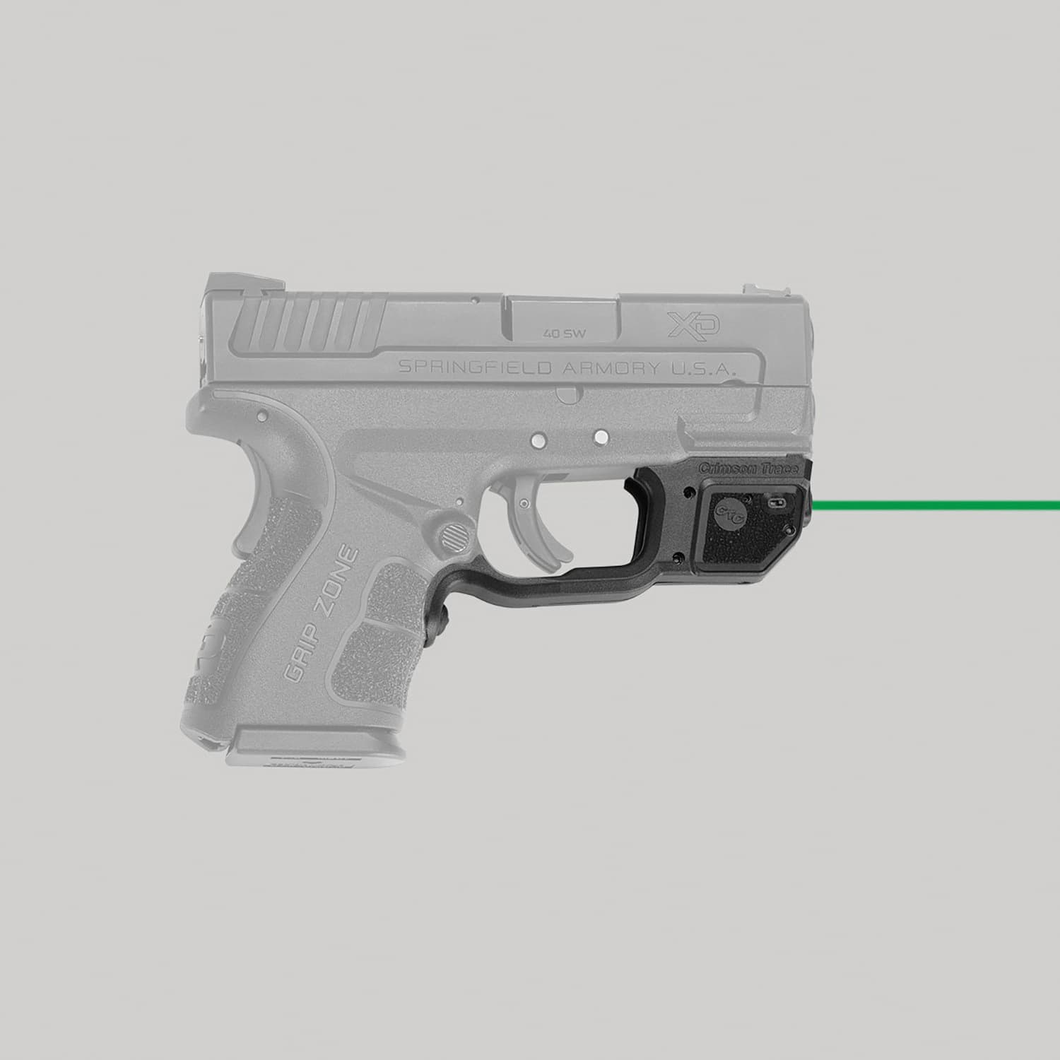 Crimson Trace Laserguard Green Laser Sight For Springfield Armory Tactical (5") Pistols - Lg496g