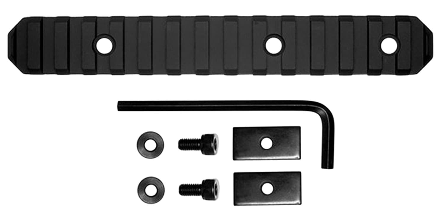 GrovTec Stock AR Aluminum 15-Slot Picatinny Rail, 6" L, Type III Anodized Black - GTSW191