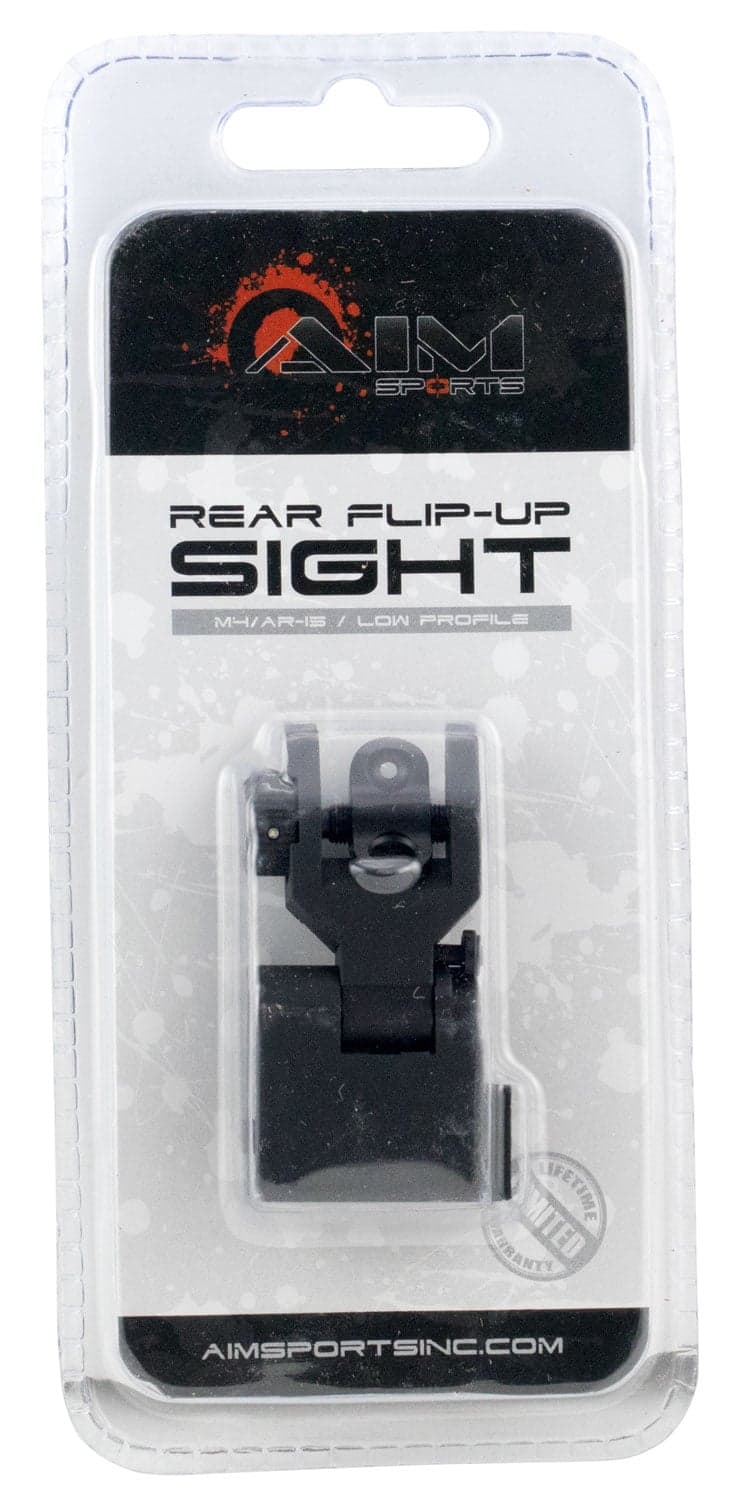 Aim Sports Low-Profile Rear Flip-Up Sight for AR-15/M-4 Rifle - MT201