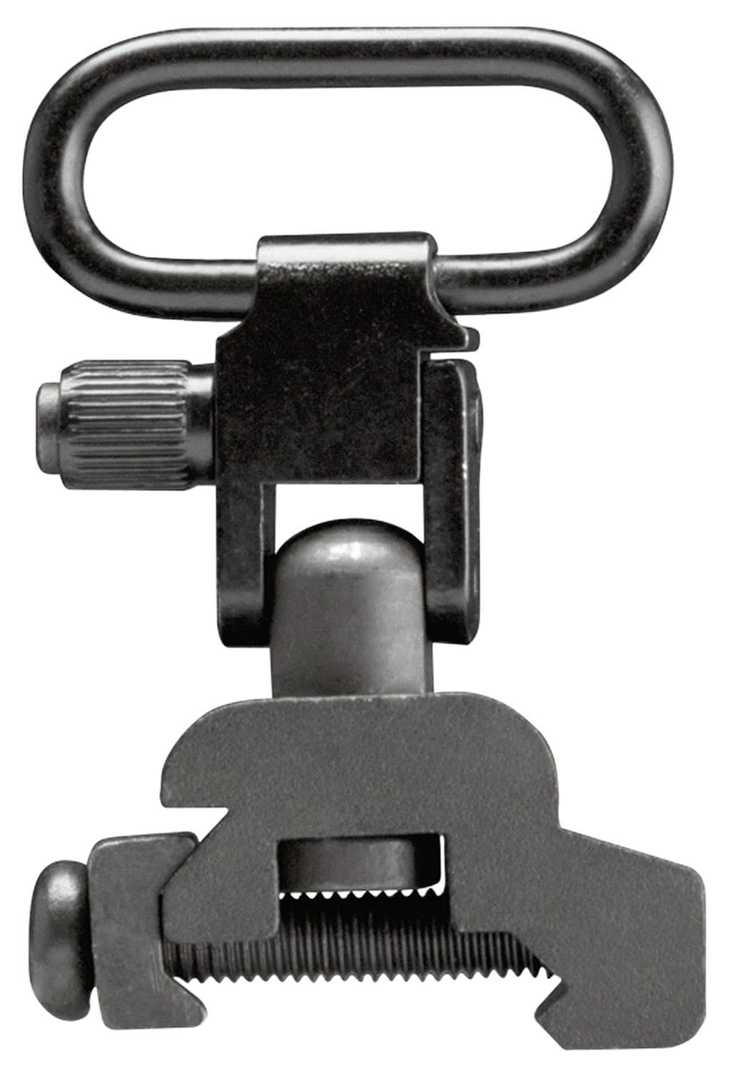 Aim Sports 1.13" Long Sling Rail Mount w/ Quick Release Swing Swivel, Anodized Black - MT029