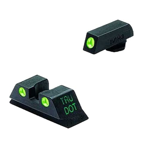 Meprolight Self Illuminated Fixed Front/Rear Night Sight Set for Glock 17 Pistol - ML10224