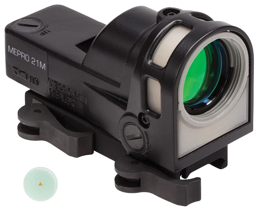 Meprolight MEPRO M21 1x30mm Day/Night Self Illuminated Reflex Sight, 12 MOA Red Triangle Post - ML62641